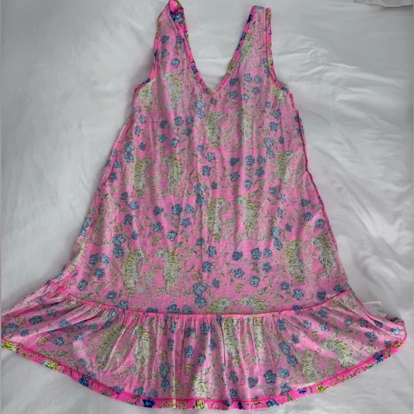 Lilly Pulitzer Camilla Dress SZ S Prosecco Pink Tigress Garden