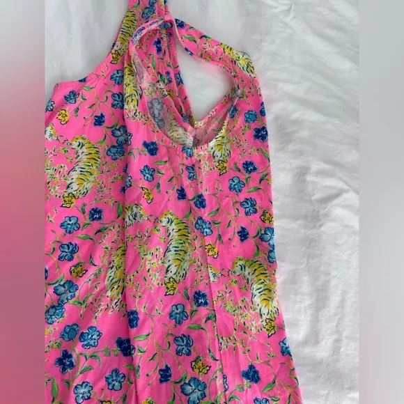 Lilly Pulitzer Camilla Dress SZ S Prosecco Pink Tigress Garden