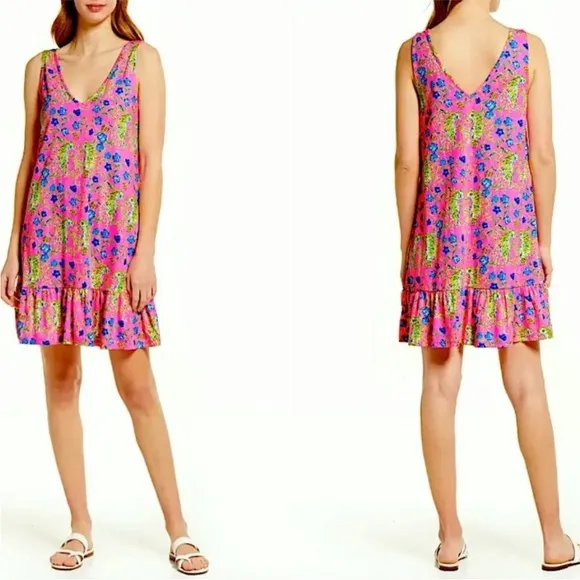 Lilly Pulitzer Camilla Dress SZ S Prosecco Pink Tigress Garden