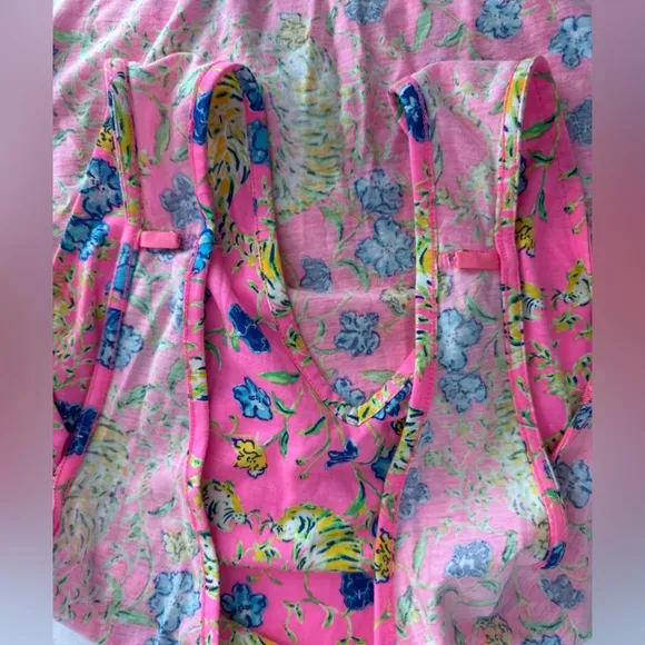 Lilly Pulitzer Camilla Dress SZ S Prosecco Pink Tigress Garden