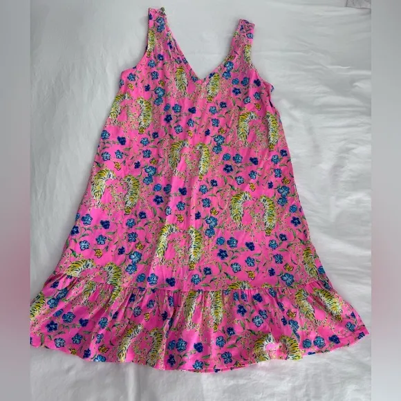 Lilly Pulitzer Camilla Dress SZ S Prosecco Pink Tigress Garden