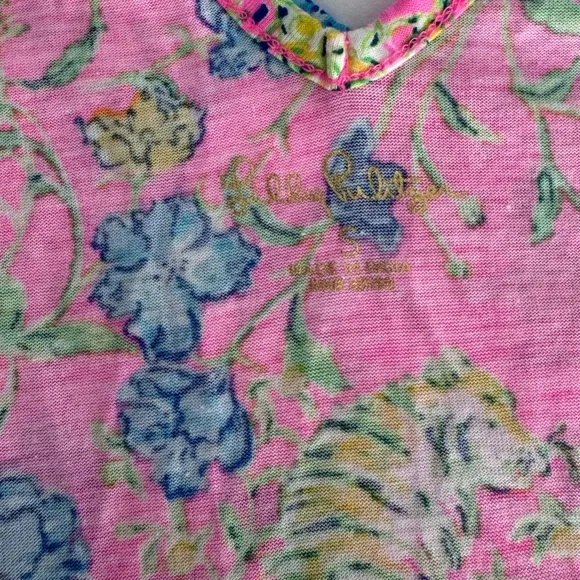 Lilly Pulitzer Camilla Dress SZ S Prosecco Pink Tigress Garden