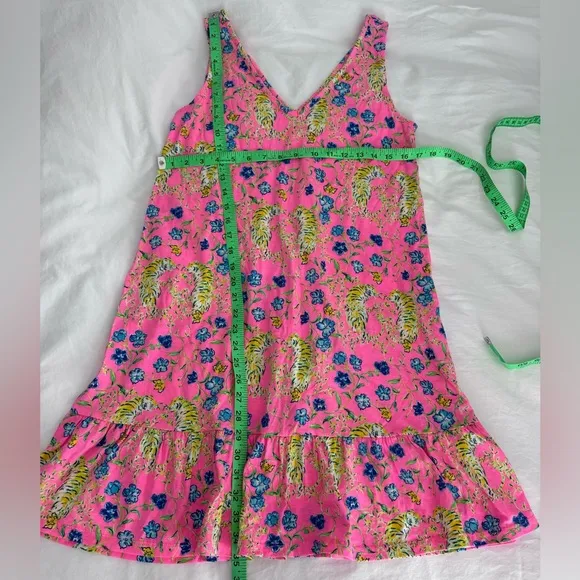 Lilly Pulitzer Camilla Dress SZ S Prosecco Pink Tigress Garden