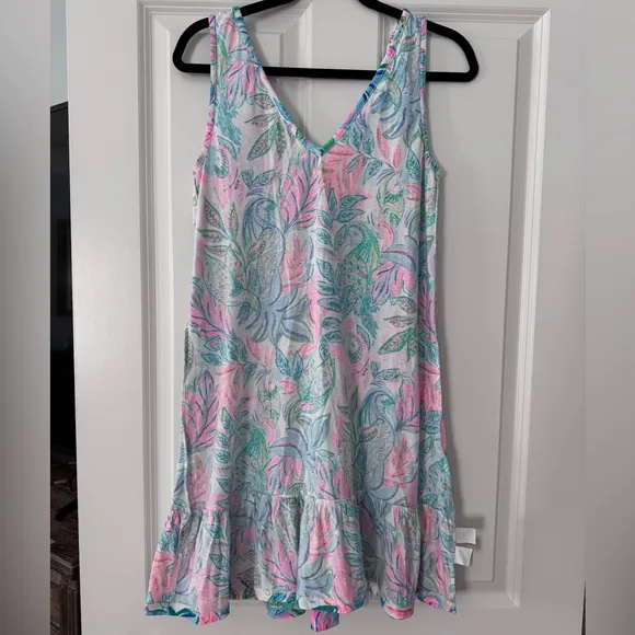 Lilly Pulitzer Camilla Swing Dress SZ S Resort White Toucan Do It Better