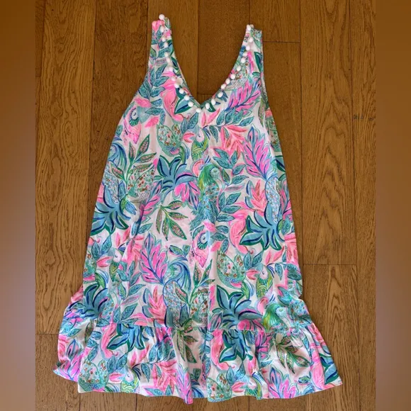 Lilly Pulitzer Camilla Swing Dress SZ S Resort White Toucan Do It Better
