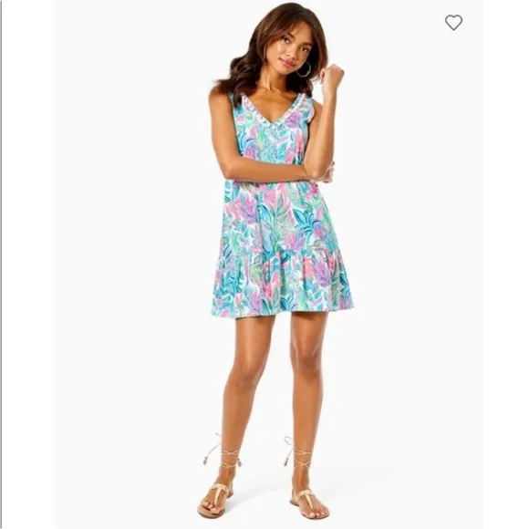 Lilly Pulitzer Camilla Swing Dress SZ S Resort White Toucan Do It Better