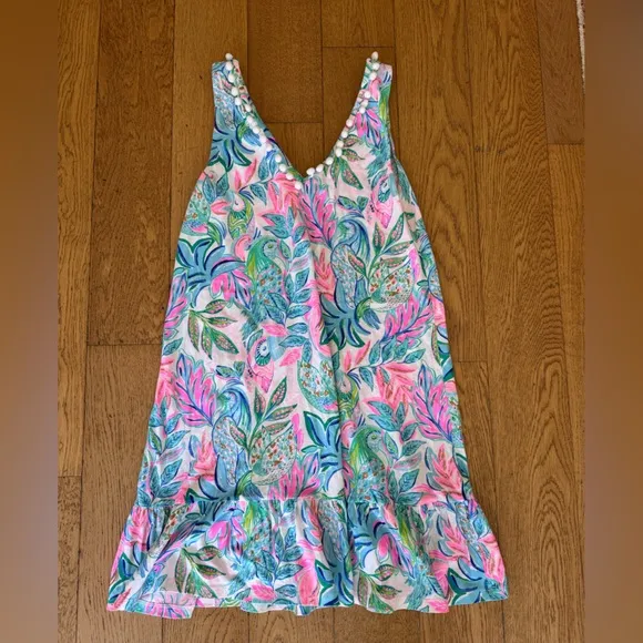 Lilly Pulitzer Camilla Swing Dress SZ S Resort White Toucan Do It Better