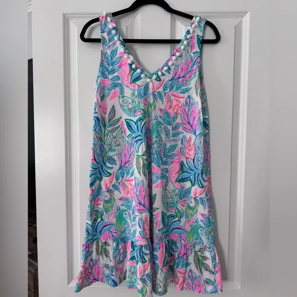 Lilly Pulitzer Camilla Swing Dress SZ S Resort White Toucan Do It Better