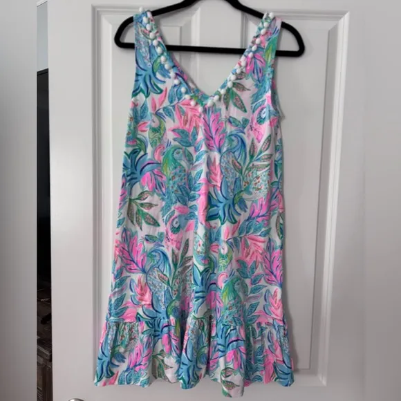 Lilly Pulitzer Camilla Swing Dress SZ S Resort White Toucan Do It Better