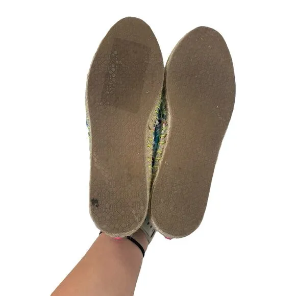 Lilly Pulitzer Lia Espadrille Flats in Multicolor Dive In Pattern Womens 10