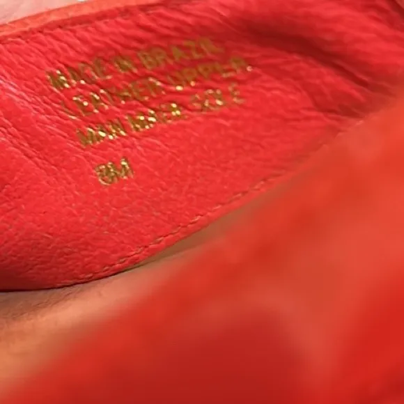 Lilly Pulitzer McKim Deep Coral Patent Leather O-Ring Sandals - 8