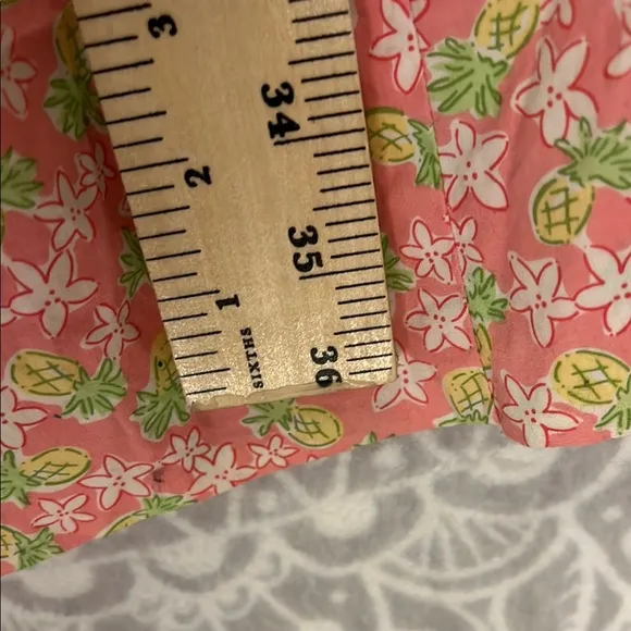 Lilly Pulitzer Pink Floral Dress Pineapple Floral L Large