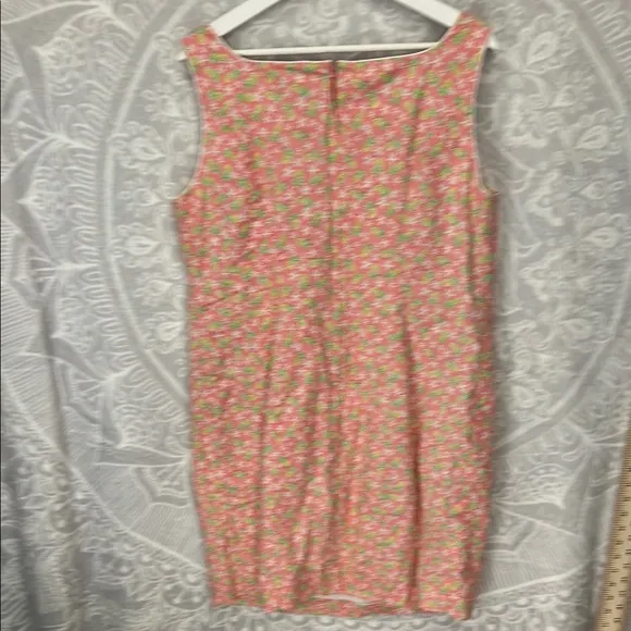 Lilly Pulitzer Pink Floral Dress Pineapple Floral L Large