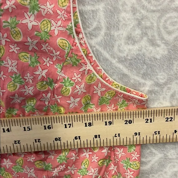 Lilly Pulitzer Pink Floral Dress Pineapple Floral L Large