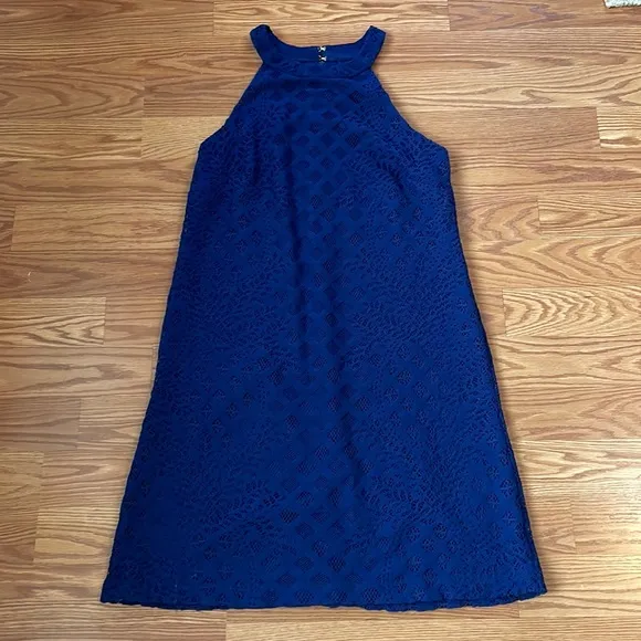 Lilly Pulitzer Rayanne Shift Dress Navy Blue Size Medium