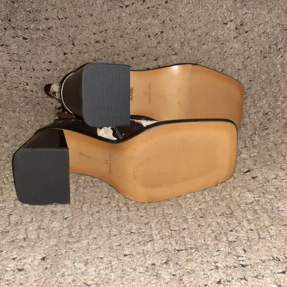 L'INTERVALLE-Dusseldorf-Multi Cow Pony Hair-Calf High Boots-Zip-Sz 39-Near Mint