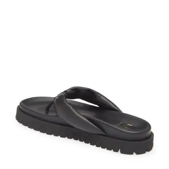 LITA by Ciara (Made in Italy) Lug Sole Thong Sandals, Black Size 42 EXCELLENT!