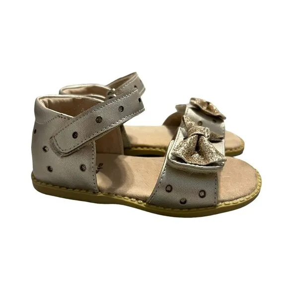 Livie &amp; Luca Sz 9 Limited Edition Gold Leather Minnie Sandals