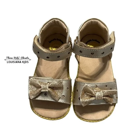 Livie &amp; Luca Sz 9 Limited Edition Gold Leather Minnie Sandals