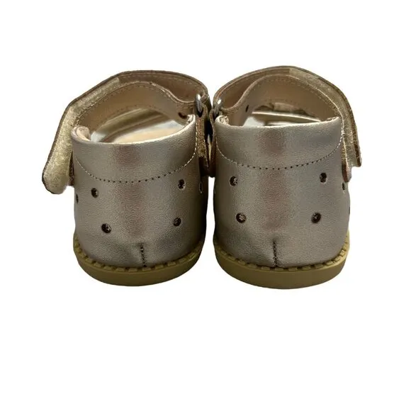 Livie &amp; Luca Sz 9 Limited Edition Gold Leather Minnie Sandals