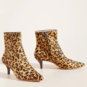 Loeffler Randall Kassidy Leopard Ankle Boots calf hair fall Anthropologie kitten