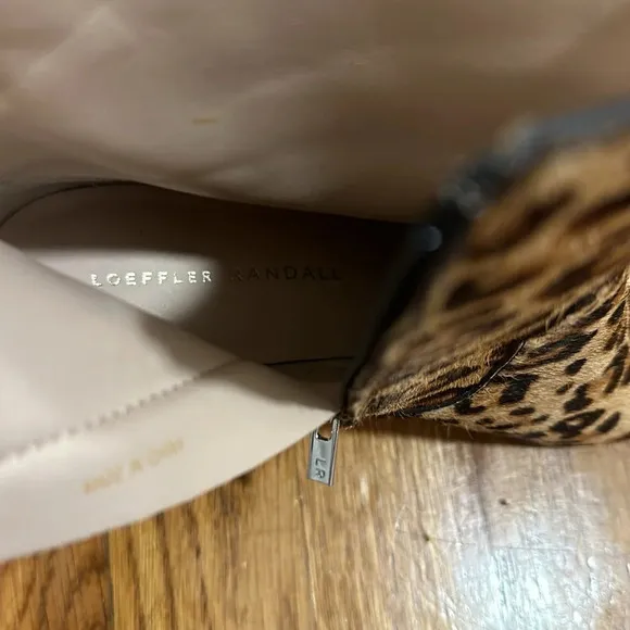 Loeffler Randall Kassidy Leopard Ankle Boots calf hair fall Anthropologie kitten