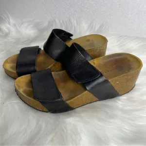𝅺LOLA Sabbia for Eric Michael Liat Cork Platform Wedge Sandal 37