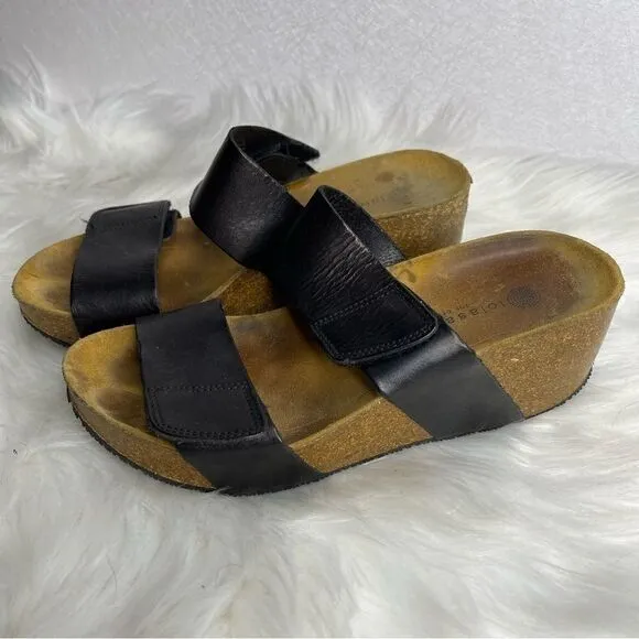 𝅺LOLA Sabbia for Eric Michael Liat Cork Platform Wedge Sandal 37