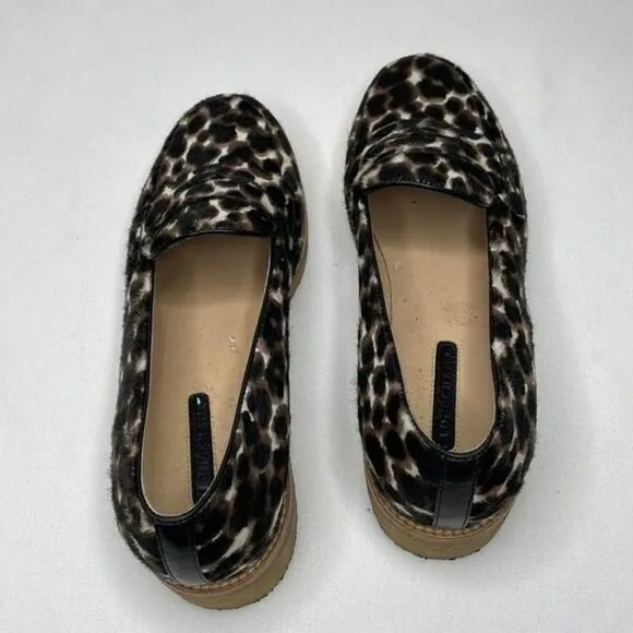 Longchamp Loafers Womens Size 36 Le Pliage Heritage Calf Hair Slip On