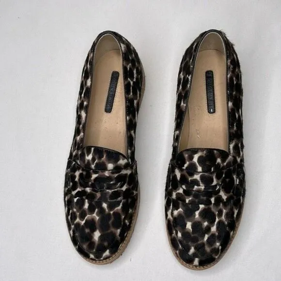 Longchamp Loafers Womens Size 36 Le Pliage Heritage Calf Hair Slip On