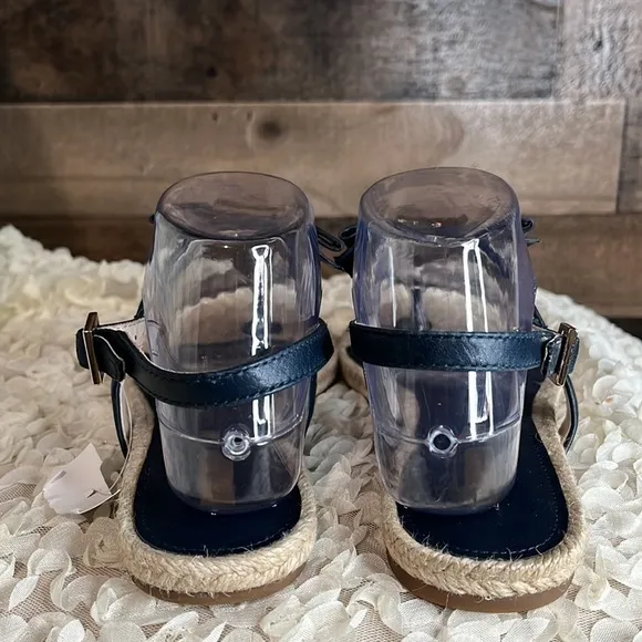 Louise Et Cie Adrean Leather Thong Jute Bow Sandals Size 8.5 Blue