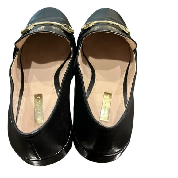 Louise Et Cie Bayne Loafers Womens US 9.5W/41 Black Leather Slip On