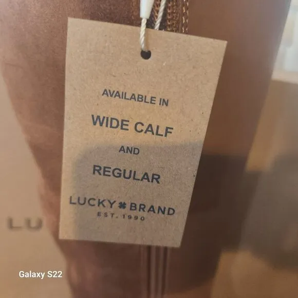 Lucky Brand &quot;Quenbe&quot; Latte Riding Boots. NIB. Size 6.5