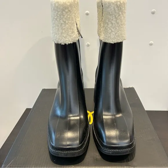 Lulus Chayy Black Faux Fur Mid-Calf Boots