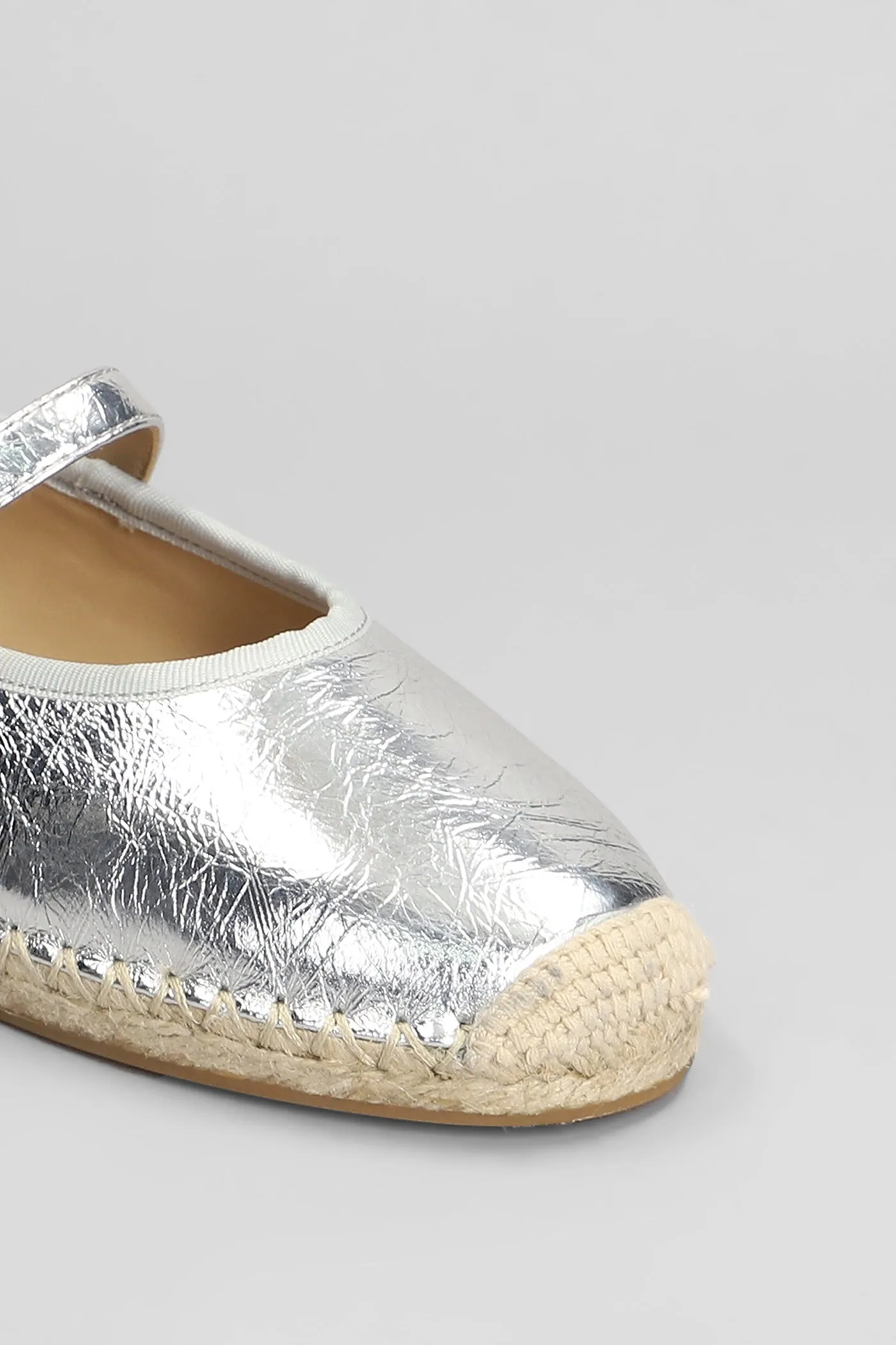 Lynn Espadrilles in silver leather