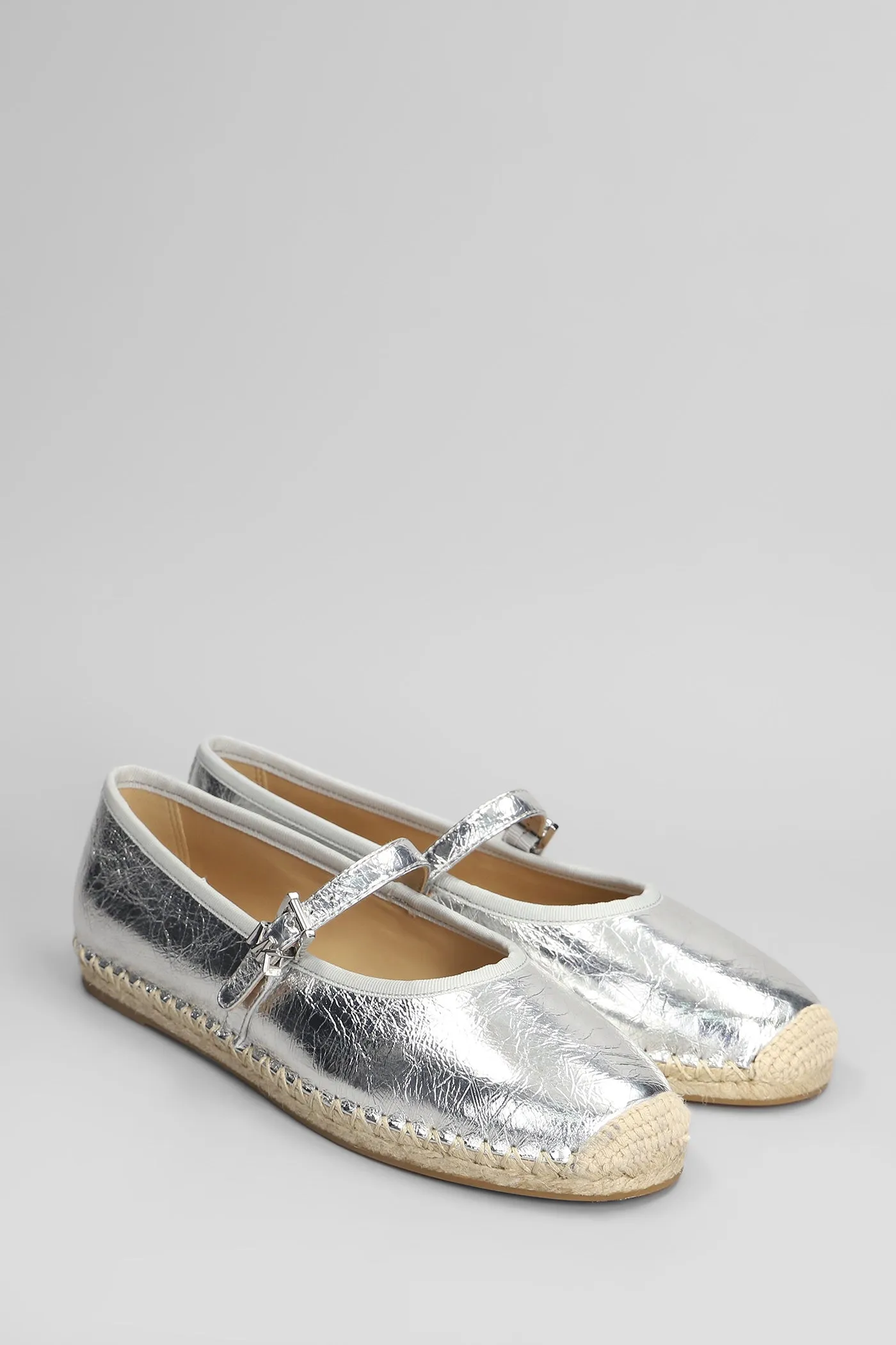 Lynn Espadrilles in silver leather