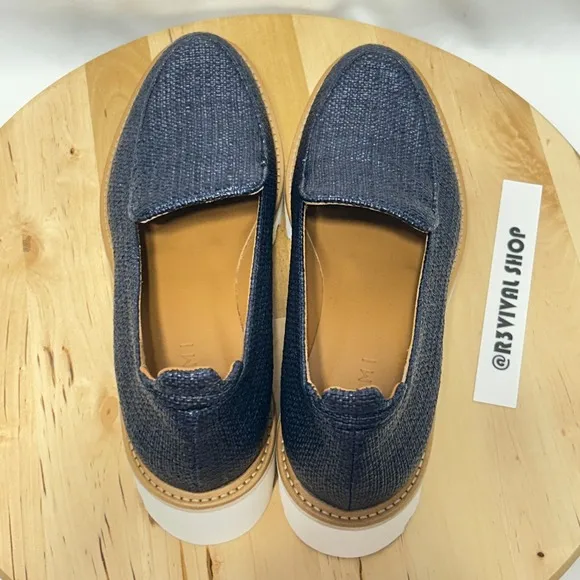 M Gemi The Eva Lug Sole Loafers Navy Blue NWOB - Size 39 EUR &amp; 9 US