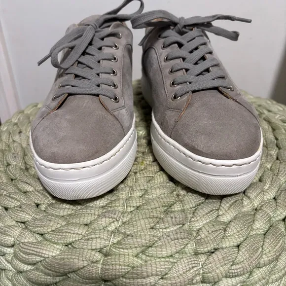 M. Gemi The Palestra Alta Gray Suede Lace Up Retro Sneakers