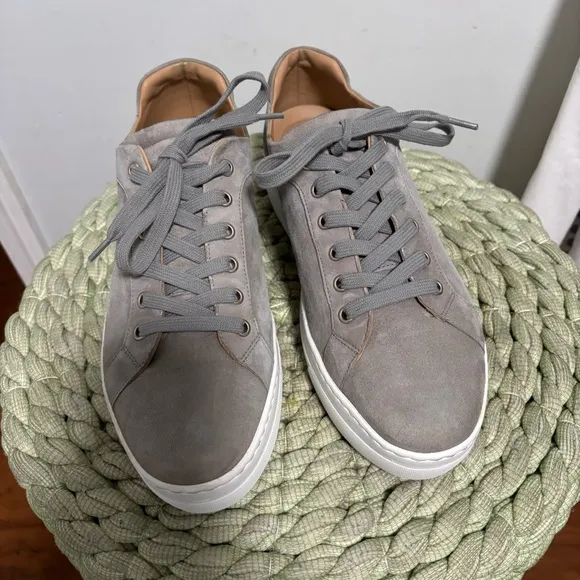 M. Gemi The Palestra Alta Gray Suede Lace Up Retro Sneakers