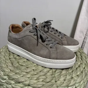 M. Gemi The Palestra Alta Gray Suede Lace Up Retro Sneakers