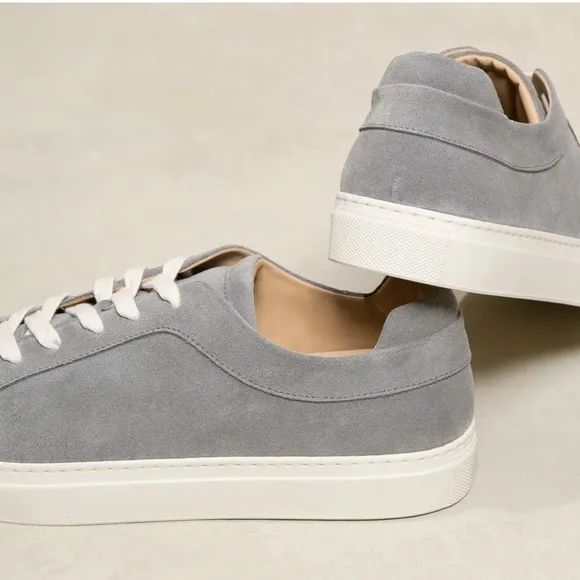 M. Gemi The Palestra Alta Gray Suede Lace Up Retro Sneakers