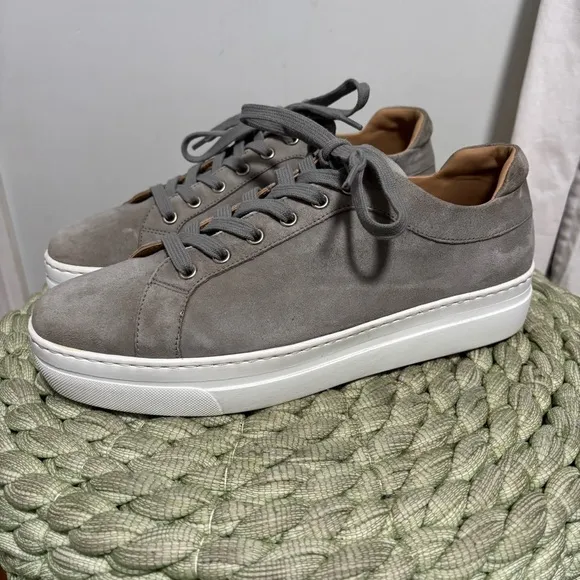 M. Gemi The Palestra Alta Gray Suede Lace Up Retro Sneakers