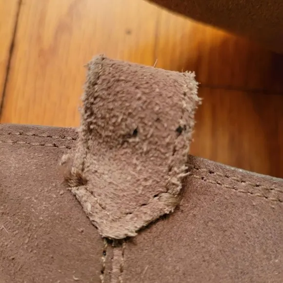 Madewell 7 Tan Brown Suede Booties Ankle Boots Zip Up Heels BILLIE