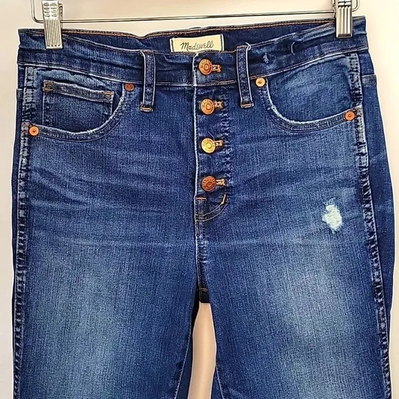 Madewell Jeans 10&quot; High-Rise Lightly Distressed Released Hem Size 27