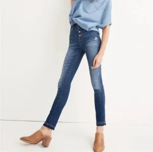 Madewell Jeans 10&quot; High-Rise Lightly Distressed Released Hem Size 27