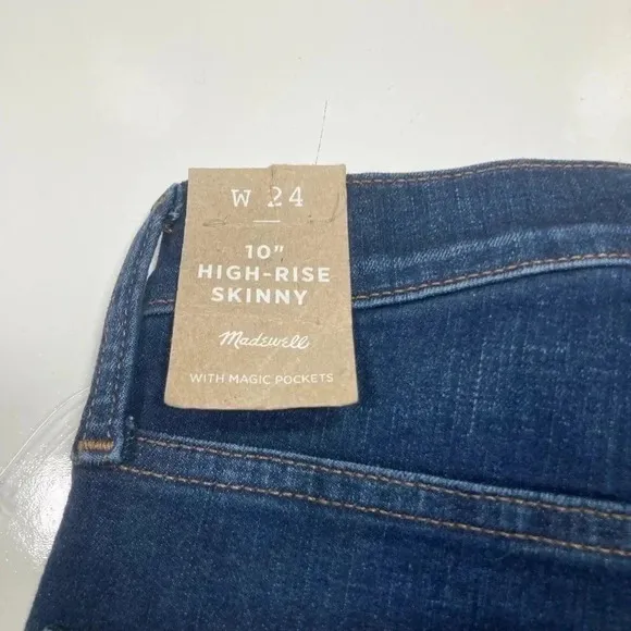 Madewell Jeans Skinny 10” High Rise Skinny Jeans Denim NWT Women’s Size 24