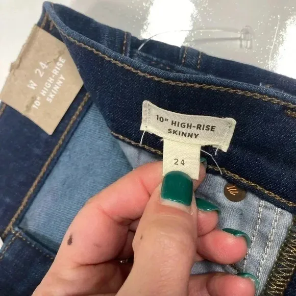 Madewell Jeans Skinny 10” High Rise Skinny Jeans Denim NWT Women’s Size 24