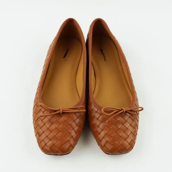 MADEWELL Size 6 The Anelise Ballet Flat in Warm Coffee $128 NP296