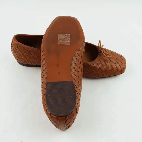 MADEWELL Size 6 The Anelise Ballet Flat in Warm Coffee $128 NP296