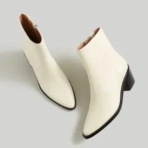 MADEWELL Size 6 The Darcy Ankle Boot in Pale Parchment